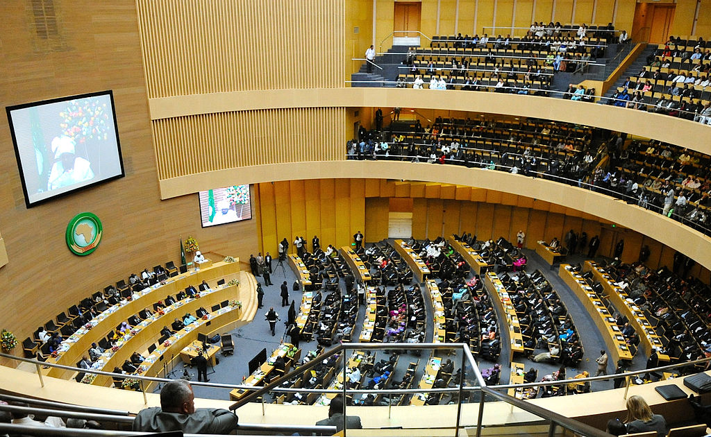 African leaders, seen here during the AU's 50th anniversary in 2013 at the organization's headquarters in Addis Ababa,  will be pressing for a permanent UN seat during 26th ordinary session this week. Photo: AU