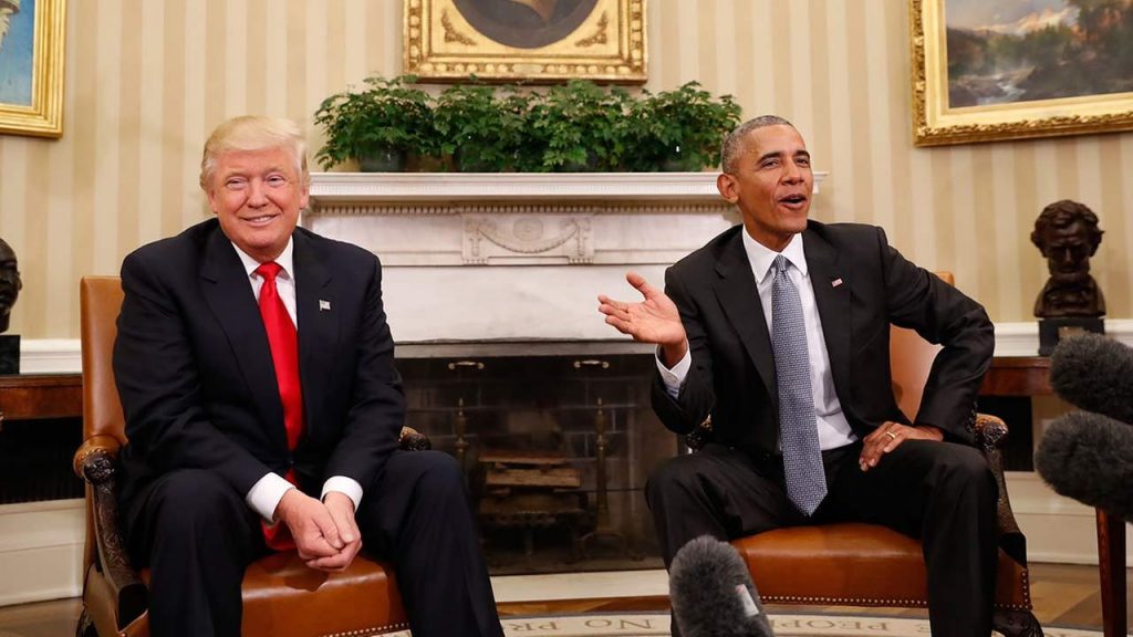 President Barack Obama during a meeting at the White House with President-elect Donald Trump on November 10, 2016. Photo: White House