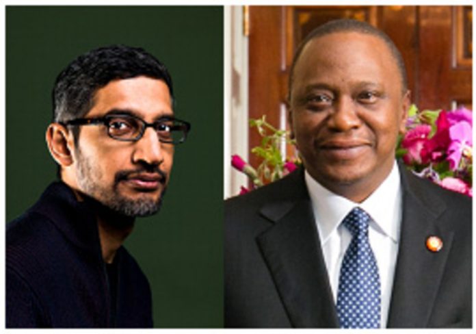 Uhuru Kenyatta and Sundar Pichai 5