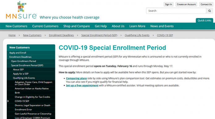 MNsure opens up three-month special enrollment following Biden executive order