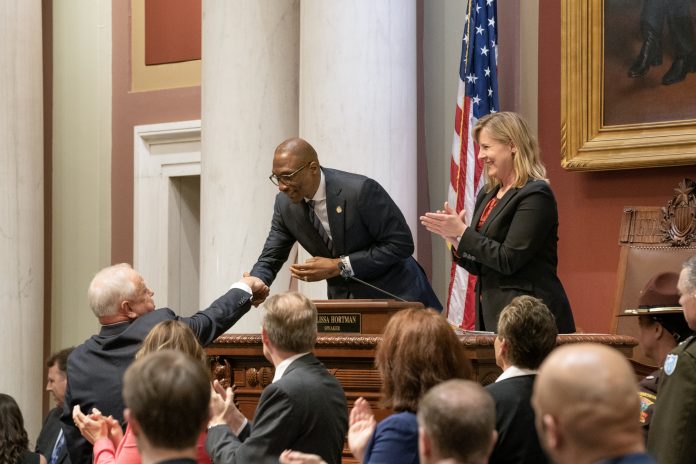 Walz and Sen Champion at State of the State 2023