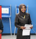 Ilhan Omar at Polling Place by Tom Gitaa of Mshale