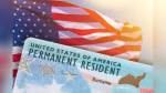 Green Card and US Flag