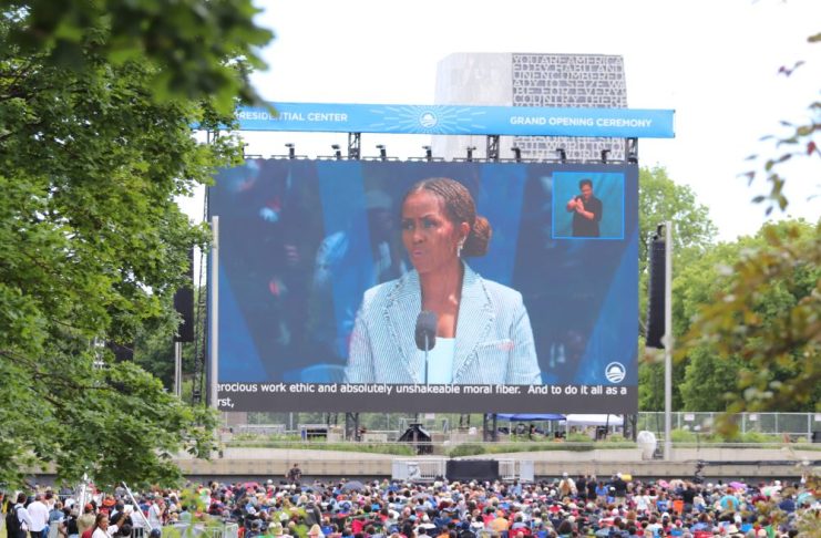 Michelle Obama speech at opening of Obama Presidential Center leaves President Obama, audience in tears