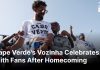 Cape Verde’s soccer team returns home to huge welcome. The basketball team also has World Cup hopes