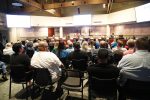 Audience Audience watches Brooklyn Park mayor and City Council candidates during Aug. 27, 2026 candidate forum at City Hall