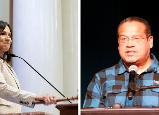Black candidates receive nearly $1.74 million in Minnesota’s record campaign subsidy payout Republican gubernatorial nominee Lisa Demuth holds the speaker’s gavel at the Minnesota House rostrum alongside Attorney General Keith Ellison speaking at a DFL convention.
