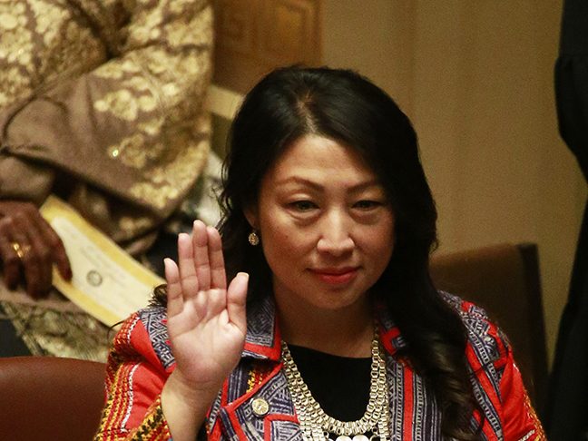 Susan Pha easily defeats Nehemiah Garley in Minnesota Senate District 38 DFL primary Minnesota Sen. Susan Pha raises her hand while taking the oath of office at the Minnesota Capitol in January 2023.