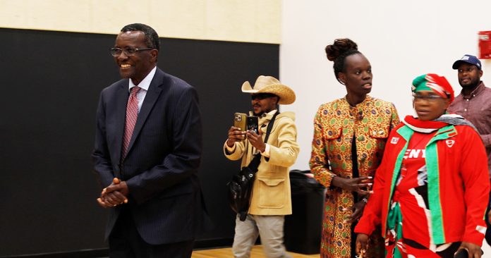 Maraga Enters The Wood Former Chief Justice of Kenya David Maraga arrives for his townhall meeting with Kenyans in Minnesota on Sept. 26, 2026. Photo by Mshale Newspaper
