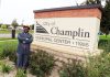Samuel Mwangi keeps making his case to Champlin voters Samuel Mwangi, a Champlin City Council Ward 4 candidate, stands beside the Champlin Municipal Center sign in Champlin, Minnesota.