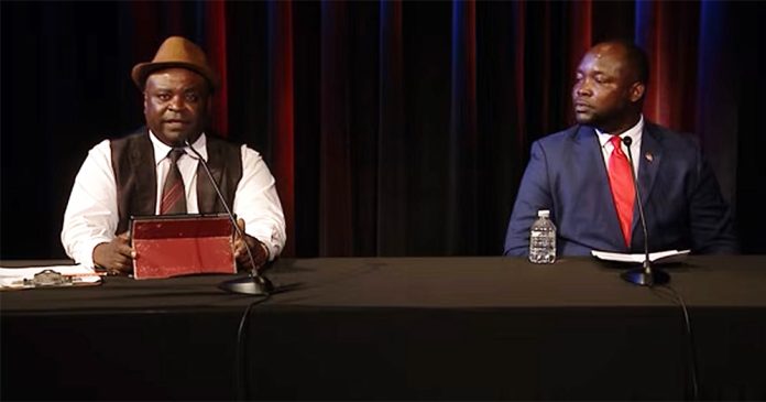 Boakai and Mwangi at Ward 4 Candidate Forum